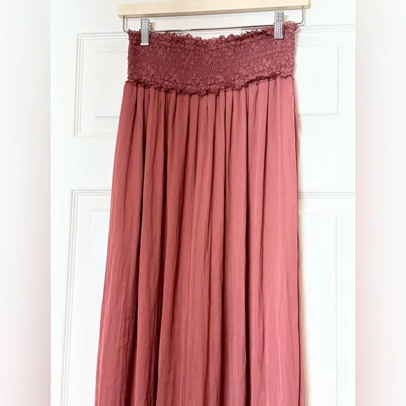 Intimately Free People Pink Ultra High Waisted Wide Leg Dressy Pants Size Medium - Picture 2 of 9